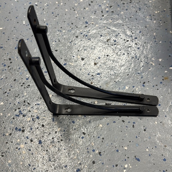 8in. x 8 in. Black Steel Classic Arch Decorative Shelf Bracket brackets - Picture 3 of 3